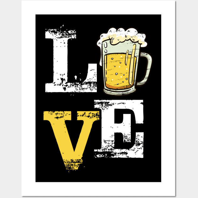 Love Beer Wall Art by Hip City Merch